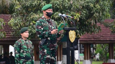 Kasdam III/Slw Brigjen TNI Widjanarko Pimpin Upacara Bendera 17-an