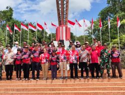 Satgas Pamtas Yonif 645/Gty ikuti Acara Merah Putih Tapal Batas (MPTB) Ke-4 Tahun 2022