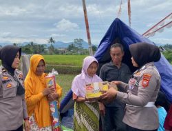 Dengan Metode Dialogis dan Edukasi, Tim Trauma Healing Polres Tasikmalaya Kota, Berikan Motivasi Kepada Warga Korban Gempa Cianjur