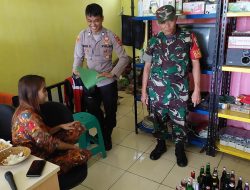 Patroli Gabungan TNI-Polri di Wilayah Hukum Polsek Ciawi , Berhasil Amankan Puluhan Botol Miras