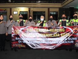 Polres Tasikmalaya Kota Kirimkan Tim Trauma Healing Untuk Korban Gempa di Kabupaten Cianjur