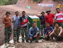 Tugu Prasasti TMMD Ke 115 Kodim 0311/ Pessel Berdiri Gagah Perkasa