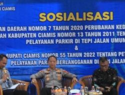 Kapolres Ciamis Hadiri Sosialisasi Kebijakan Parkir Berlangganan, Yang Dilaksanakan di Aula Setda Kabupaten Ciamis