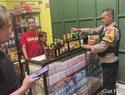 Operasi Pekat Lodaya 2022, Polsek Ciawi Amankan Puluhan Botol Minuman Beralkohol