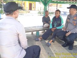 Sambangi Ojek Pangkalan, Bhabinkamtibmas Desa Cilangkap Ajak Jaga Kondusifitas