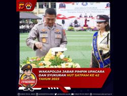 Wakapolda Jabar Pimpin Upacara dan Syukuran HUT Satpam ke 42 Tahun 2023