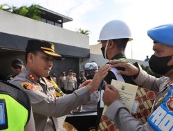 Cipta Kondisi Kamseltibcarlantas, Polres Metro Bekasi Kota Gelar Apel Pasukan Operasi Keselamatan Jaya 2023