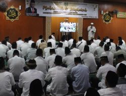 Dandim 0612/Tasikmalaya bersama forkopimda Tasikmalaya laksanakan Kegiatan doa bersama pada Rangkaian Isro Mi’raj di Masjid At Taqwa Makodim 0612 Tasikmalaya secara virtual bersama Wapres dan KASAD