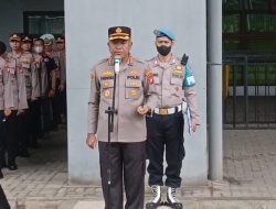 Kapolres Metro Bekasi Kota Pimpin Apel Pengamanan Liga 1 Persija Menghadapi Barito Putra di Stadion Patriot Chandrabaga