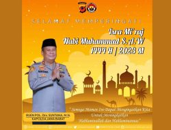 Kepala Kepolisian Daerah Jawa Barat Beserta Staf dan Jajaran Mengucapkan Selamat Memperingati Isra Mi’raj Nabi Muhammad S.A.W 1444 H / 2023 M
