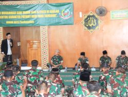 Kodim 0612/Tasikmalaya Laksanakan Peringatan Isra Mi’raj Nabi Muhammad SAW Tahun 1444H/2023M di Mesjid Jami At – Taqwa Makodim