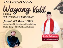 Jelang Hut Kota Bekasi, Disparbud Kota Bekasi Akan Menyelenggarakan Pagelaran Wayang Kulit Di Alun Alun M. Hasibuan.