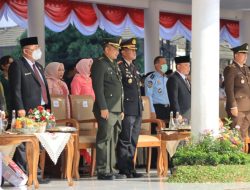 Kapolres Metro Bekasi Kota hadiri Upacara Hari Ulang Tahun Kota Bekasi Ke – 26 tahun 2023.