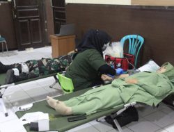 Kodim 0612/Tsm Korem 062/Tn Gelar Baksos Donor Darah Dalam Rangka HUT TVRI Jawabarat ke-36 Yg diselenggarakan di Makodim 0612/Tsm