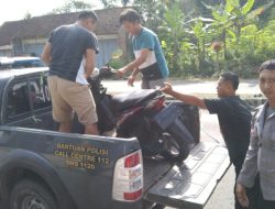 Patroli Polsek Mangkubumi Evakuasi Korban Kecelakaan Lalu Lintas di Jalan Mangin