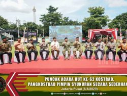 Puncak Acara HUT Ke-62 Kostrad, Pangkostrad Pimpin Syukuran Secara Sederhana