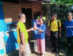 Sambil Olah Raga Bersama, Personel Polsek Kawalu Bagikan Makanan Tambahan Untuk Anak Stunting
