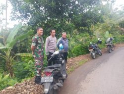 Sinergitas TNI-Polri di Karangjaya, Pantau Situasi Kamtibmas di bulan Suci Ramadhan 1444 H