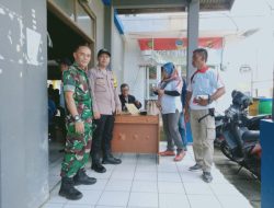 Sinergitas TNI-Polri Monitoring giat pembinaan lembaga kemasyarakatan kelurahan di wil.kec. Bungursari berlokasi di gor Kel. Sukamulya