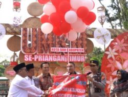 Kapolda Jabar Hadiri Pembukaan Pameran UMKM Kebangsaan Hari Bhayangkara ke 77 se-Priangan Timur di Dadaha Kota Tasikmalaya