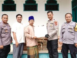 Kapolres Banjar Memberikan Bantuan Pembangunan Madrasah Uswatun Hasanah