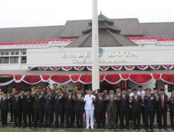 Kasdim 0612/Tsm (Mayor INF Deni Zaenal Mutaqin S.O.S) Upacara Pengibaran Bendera Dalam Rangka Peringatan HUT Ke 78 Proklamasi Kemerdekaan RI Tingkat Kota Tasikmalaya