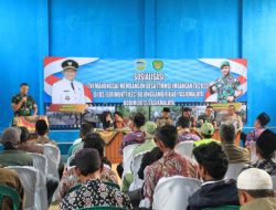 Kodim 0612/Tasikmalaya Laksanakan giat Sosialisasi TMMD Imbangan TA 2023 di DS Girimukti kec Bojonggambir kab Tasikmalaya