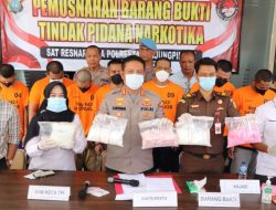 Pemusnahan Barang Bukti Tindak Pidana Narkotika oleh Polresta Tanjungpinang
