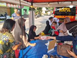 Bhakti Kesehatan Polri, Polres Metro Bekasi Kota Gelar Layanan Kesehatan dan Pengobatan Gratis