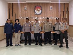 Kegiatan Ops Mantap Brata Jaya, Kasie Humas Polres Metro Bekasi Kota Monitoring dan Kunjungi KPU dan Bawaslu Kota Bekasi