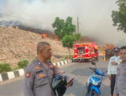 Polsek Bantargebang Cek Kebakaran dibuangan sampah TPA DKI Zona 2 Bantargebang