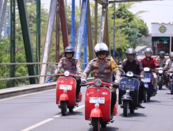 Kendarai Vespa, Kapolres Banjar Antar Purnawirawan Memasukin Masa Purnabakti