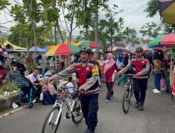 Personil Sat Samapta Polres Banjar Melaksanakan Patroli dengan Sepeda