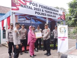 Wujud Dukungan dan Perhatian, Ketua Bhayangkari Cabang Banjar Berika Tali Asih Kepada Personel Ops Lilin Lodaya 2023