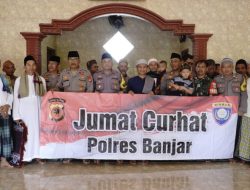 Polres Banjar Kembali Gelar Jumat Curhat, Kini Giliran Masjid Al-Huda Pataruman Kota Banjar