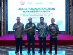 Pererat Kerjasama Layanan Jasa Perbankan, Panglima TNI Tandatangani MOU Dengan Bank BRI, Mandiri dan BNI