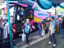 Polres Ciamis Siagakan Personel Pengamanan Sambut Kepulangan Jamaah Haji Asal Ciamis