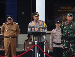 Kapolres Majalengka Pimpin Apel Pergeseran Pasukan Pengamanan TPS Pilkada Serentak Tahun 2024
