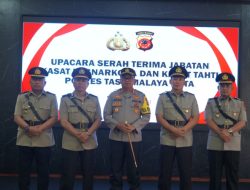 Kapolres Tasikmalaya Kota Pimpin Serah Terima Jabatan Kasat Reserse Narkoba dan Kasat Tahti