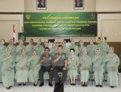 Pertemuan Gabungan Persit Kartika Chandra Kirana Cabang XXIII Kodim 0612/Tasikmalaya di Gedung Juang