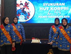 POLRES TASIKMALAYA KOTA GELAR SYUKURAN DAN DOA BERSAMA DALAM RANGKA HUT KORPRI KE-53.