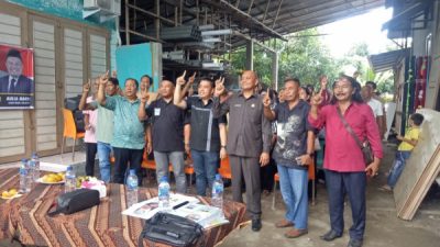 Sosialisasi Tim Pemenangan Paslon Gubernur Sumut, dan Paslon Walikota Binjai. Berlangsung meriah.dan Hidmat.