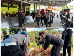 Kapolres Tasikmalaya Kota Pimpin Upacara Pemakaman Aipda Anumerta Anditia,Bhabinkamtibmas Polsek Pagerageung Yang Meninggal Laka Laut di Pangandaran