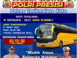 POLRES TASIKMALAYA KOTA SIAPKAN MUDIK GRATIS TUJUAN JOGJA – SOLO