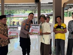 Aksi Sosial Polsek Salapian dalam Rangka HUT Bhayangkara ke-79: Santunan untuk Bilal Mayit dan Penggali Kubur di Desa Perkebunan Maryke