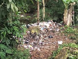 Tak Ada TPS, Warga Sukasenang Ciamis Terpaksa Buang Sampah ke Sungai
